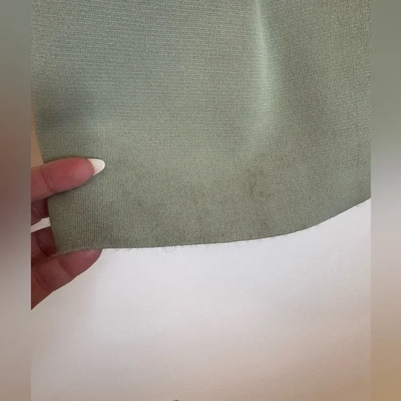 Alice + Olivia Sage Green Cut-Out Bodycon Dress size XL - Picture 7 of 8